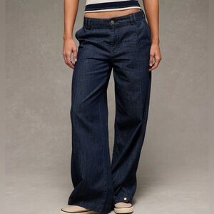 American Eagle Wide Leg Women's Trouser Jeans in Dark Indigo